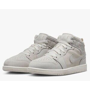 Jordan 1 Mid SE Craft Youth 3, Pale Ivory/Sail Suede High Tops